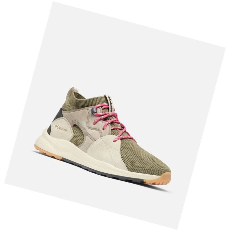 Columbia SH/FT OutDry Mid Spor Ayakkabı Kadın Gri Yeşil Pembe | 54731-SQIC