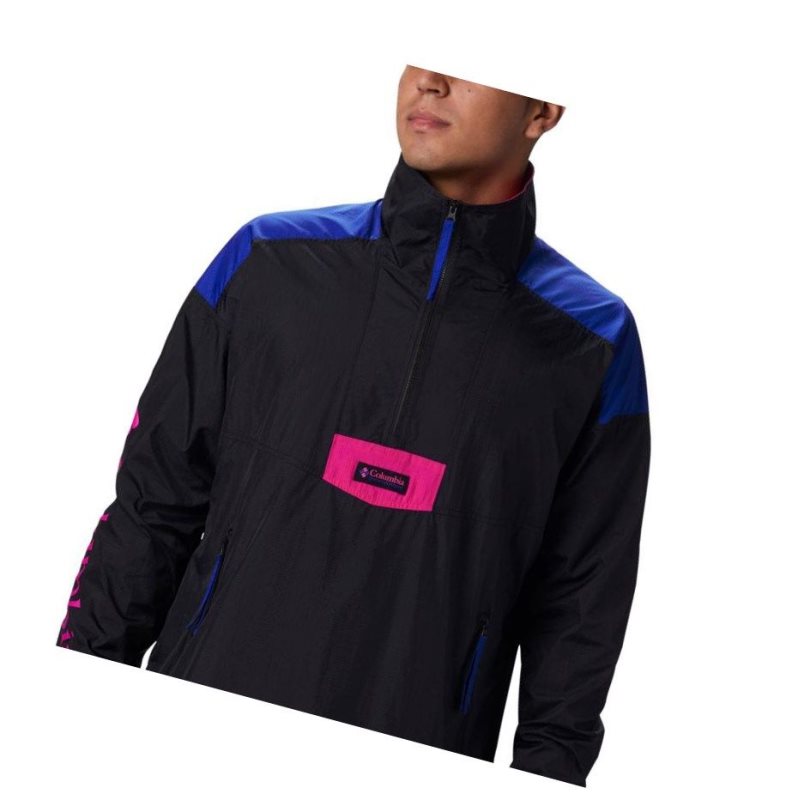 Columbia Santa Ana Anorak Mont Erkek Siyah Pembe | 25807-PDJB