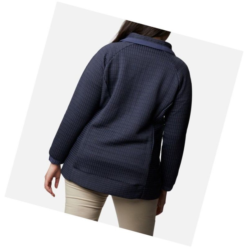 Columbia Saturday Trail Full Zip Plus Size Mont Kadın Lacivert | 87536-ORBI