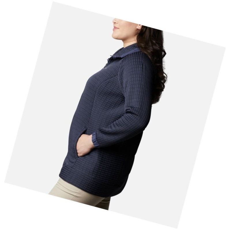 Columbia Saturday Trail Full Zip Plus Size Mont Kadın Lacivert | 87536-ORBI