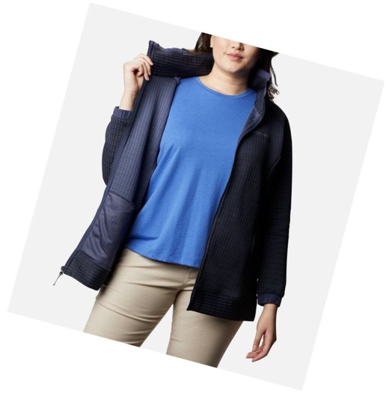 Columbia Saturday Trail Full Zip Plus Size Mont Kadın Lacivert | 87536-ORBI