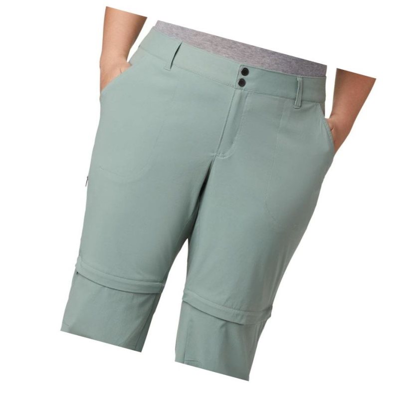 Columbia Saturday Trail II Convertible Plus Size Pantolon Kadın Açık Yeşil | 45317-ZGMD