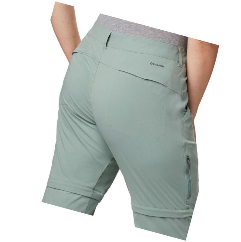 Columbia Saturday Trail II Convertible Plus Size Pantolon Kadın Açık Yeşil | 45317-ZGMD