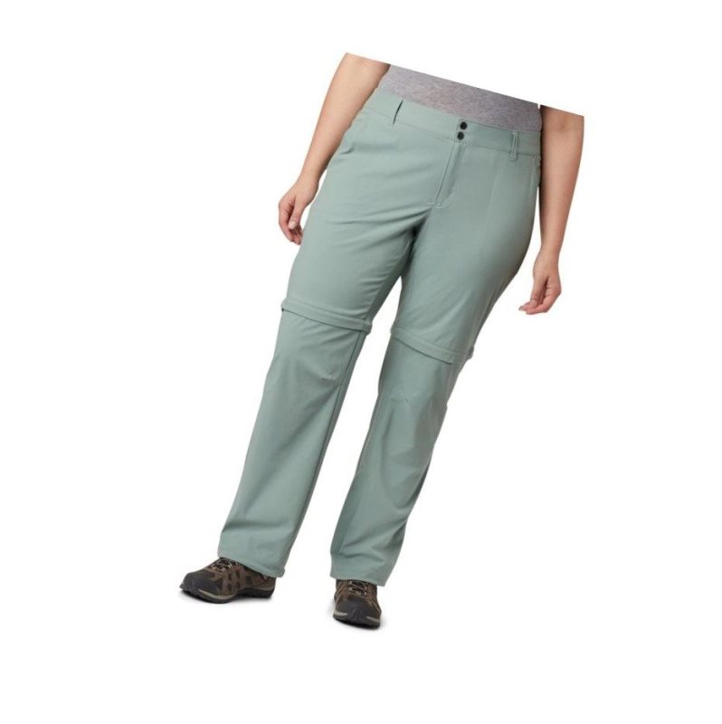 Columbia Saturday Trail II Convertible Plus Size Pantolon Kadın Açık Yeşil | 45317-ZGMD