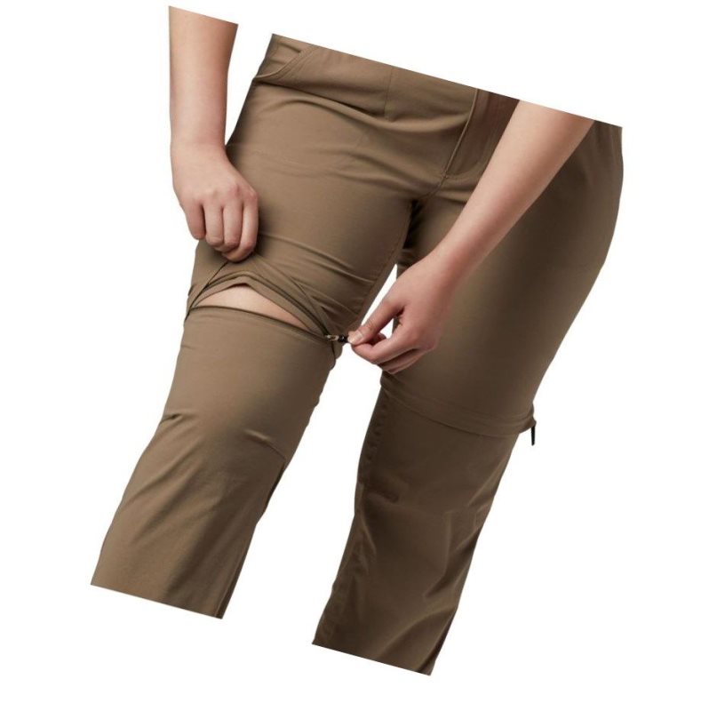 Columbia Saturday Trail II Convertible Plus Size Pantolon Kadın Kahverengi | 06298-YQIL