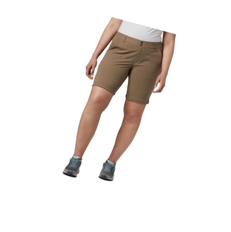 Columbia Saturday Trail II Convertible Plus Size Pantolon Kadın Kahverengi | 06298-YQIL