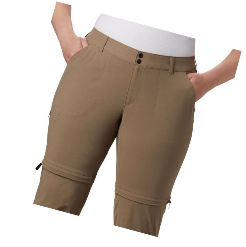 Columbia Saturday Trail II Convertible Plus Size Pantolon Kadın Kahverengi | 06298-YQIL