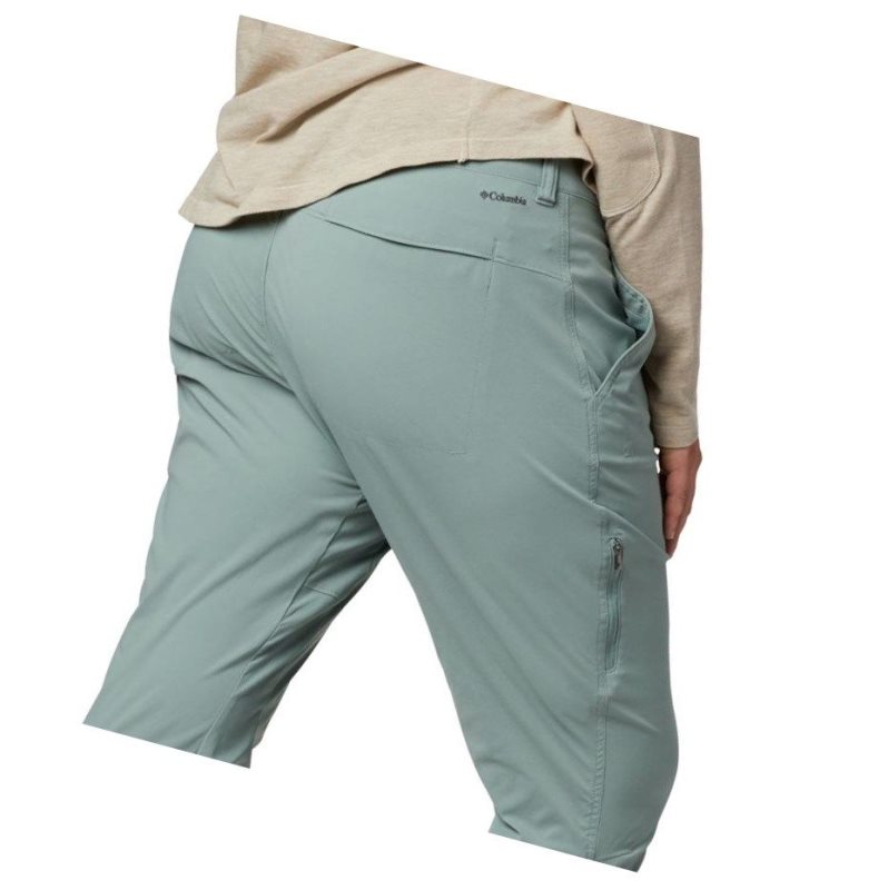 Columbia Saturday Trail Stretch Plus Size Pantolon Kadın Açık Yeşil | 94751-LYMN