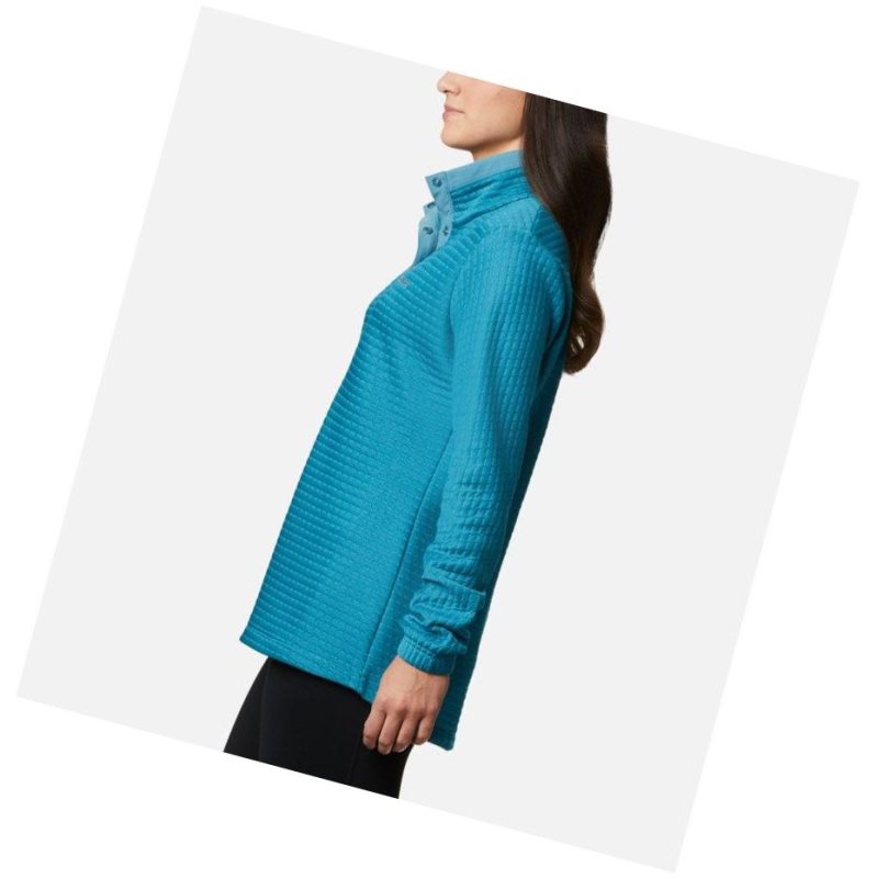 Columbia Saturday Trail Sweatshirt Kadın Mavi | 01354-SQMI