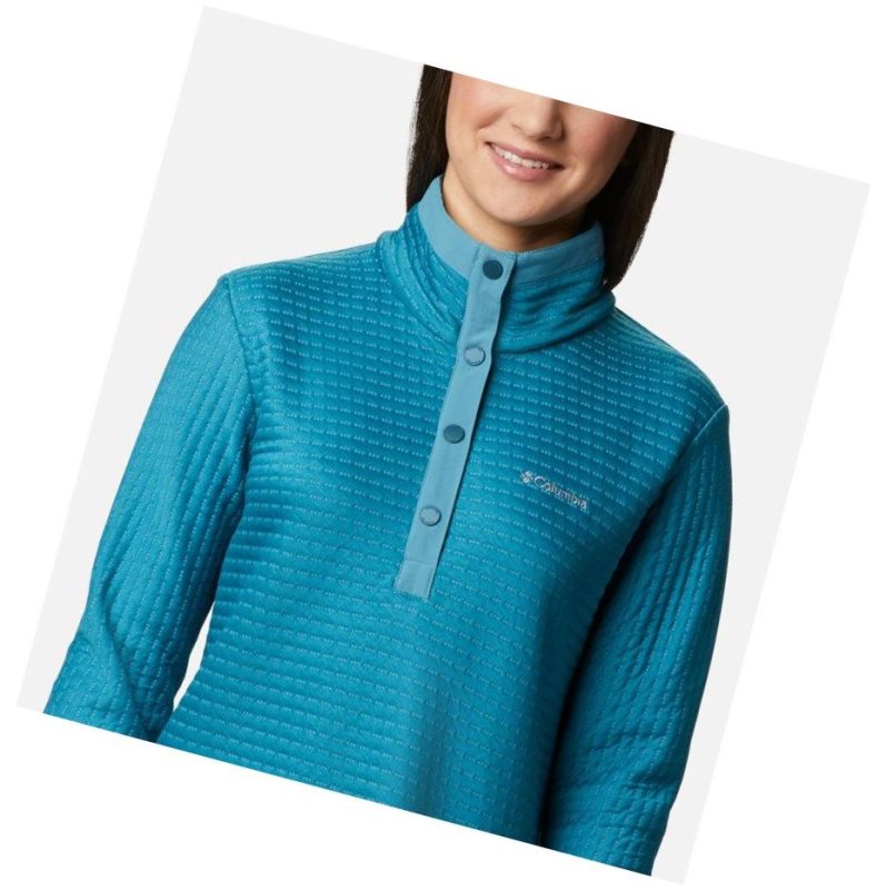Columbia Saturday Trail Sweatshirt Kadın Mavi | 01354-SQMI