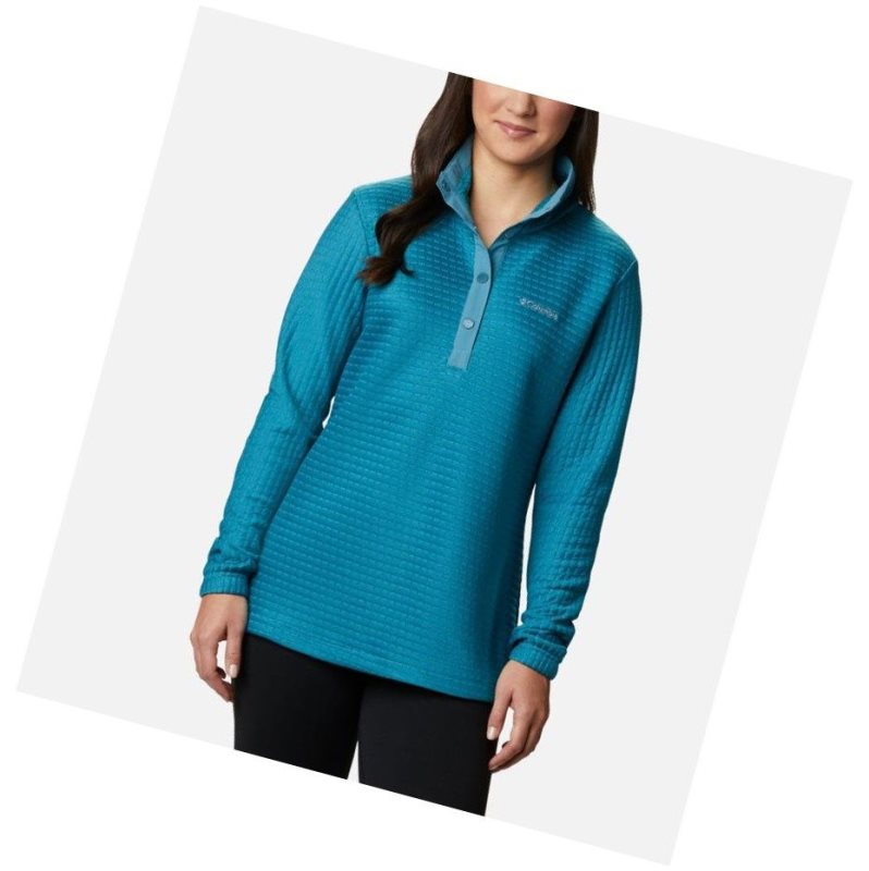 Columbia Saturday Trail Sweatshirt Kadın Mavi | 01354-SQMI