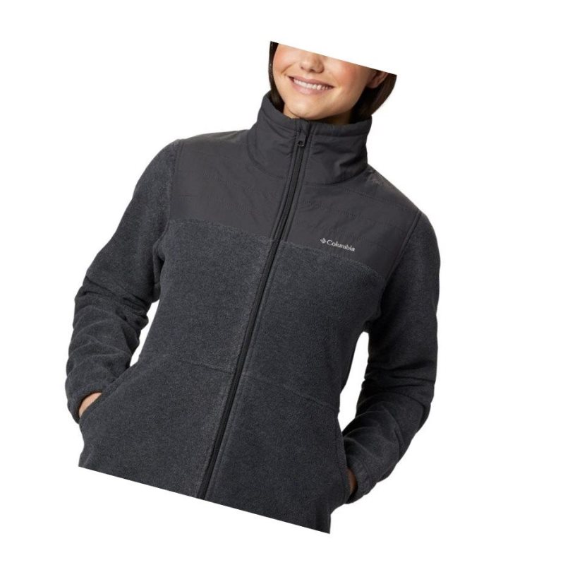 Columbia Sawyer Rapids Overlay Full Zip Fleece Mont Kadın Koyu Gri | 03562-EGCY