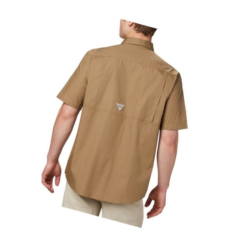 Columbia Sharptail Short Sleeve Gömlek Erkek Kahverengi | 90217-UJFO
