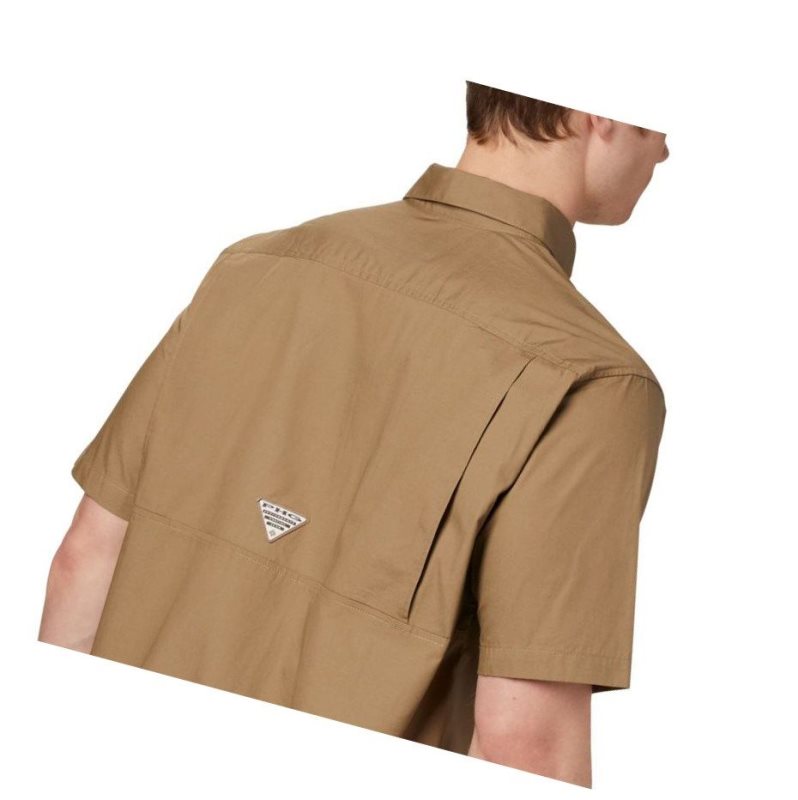 Columbia Sharptail Short Sleeve Gömlek Erkek Kahverengi | 90217-UJFO