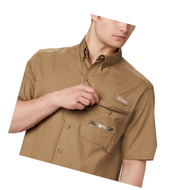 Columbia Sharptail Short Sleeve Gömlek Erkek Kahverengi | 90217-UJFO