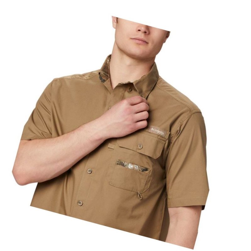 Columbia Sharptail Short Sleeve Gömlek Erkek Kahverengi | 90217-UJFO