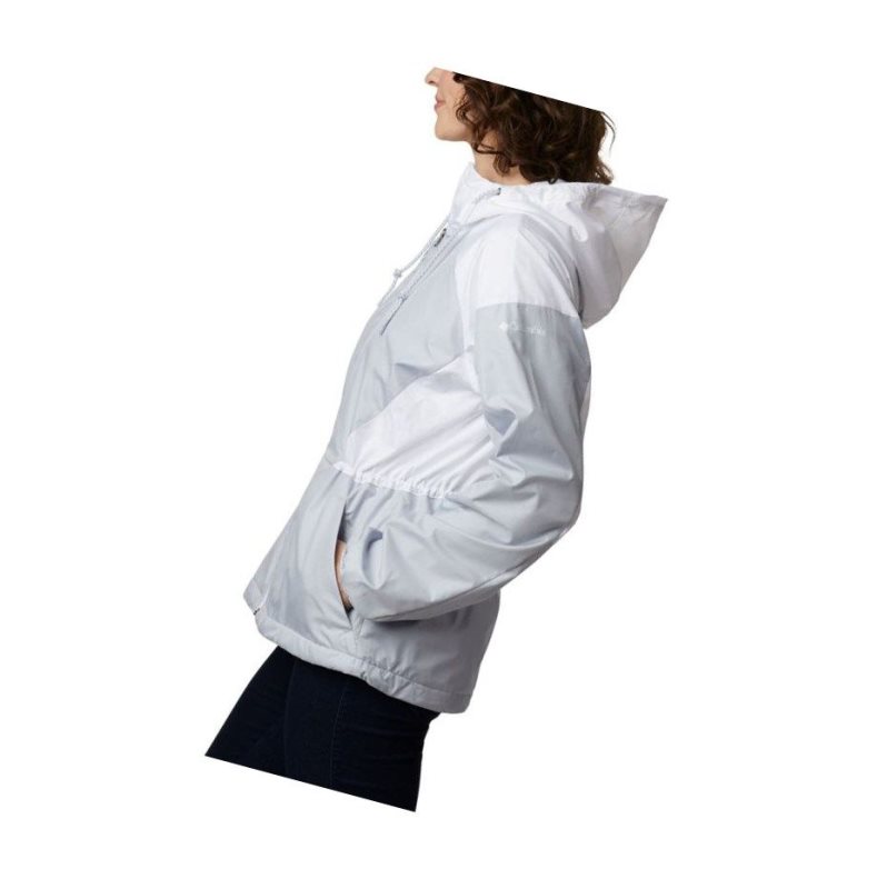 Columbia Side Hill Lined Windbreaker Mont Kadın Gri Beyaz | 79210-ZYQD