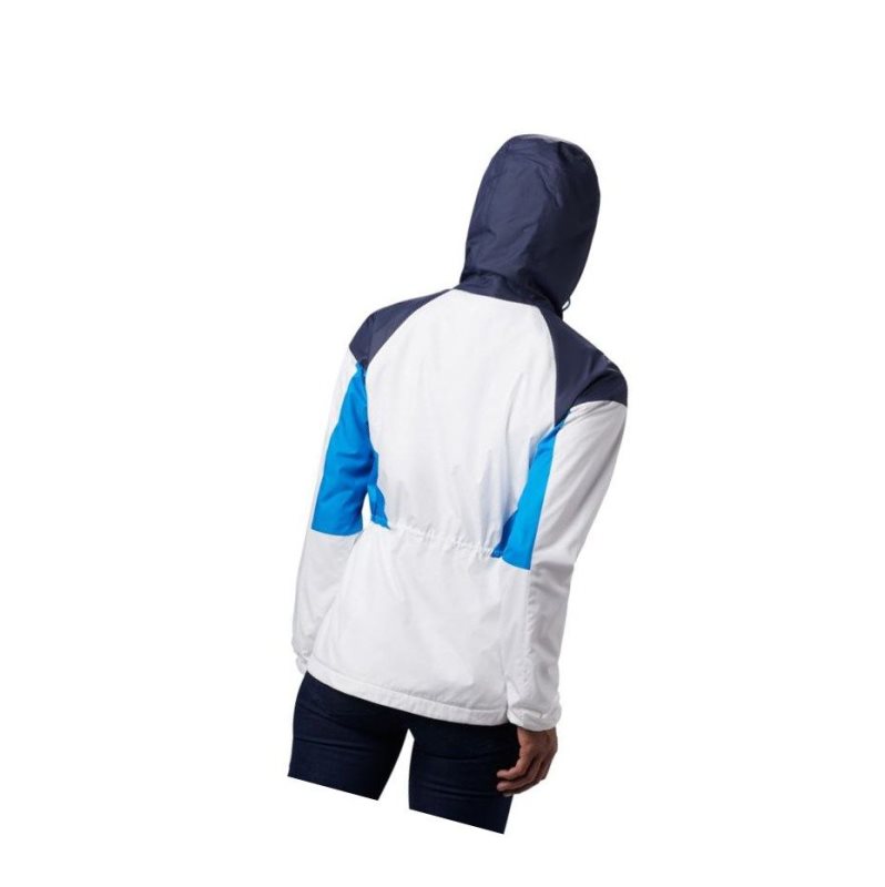 Columbia Side Hill Lined Windbreaker Mont Kadın Beyaz Lacivert Mavi | 73564-IFTO
