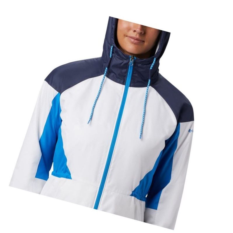 Columbia Side Hill Lined Windbreaker Mont Kadın Beyaz Lacivert Mavi | 73564-IFTO