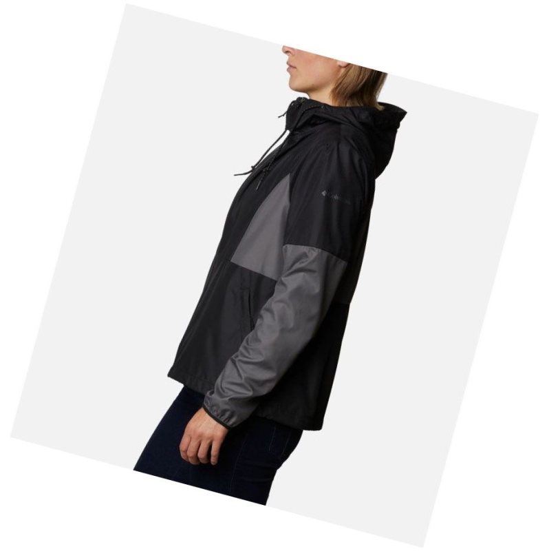 Columbia Side Hill Windbreaker Mont Kadın Siyah Gri | 78254-BGYF