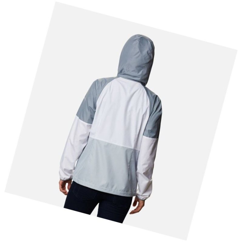 Columbia Side Hill Windbreaker Mont Kadın Gri Beyaz | 58097-XMQB