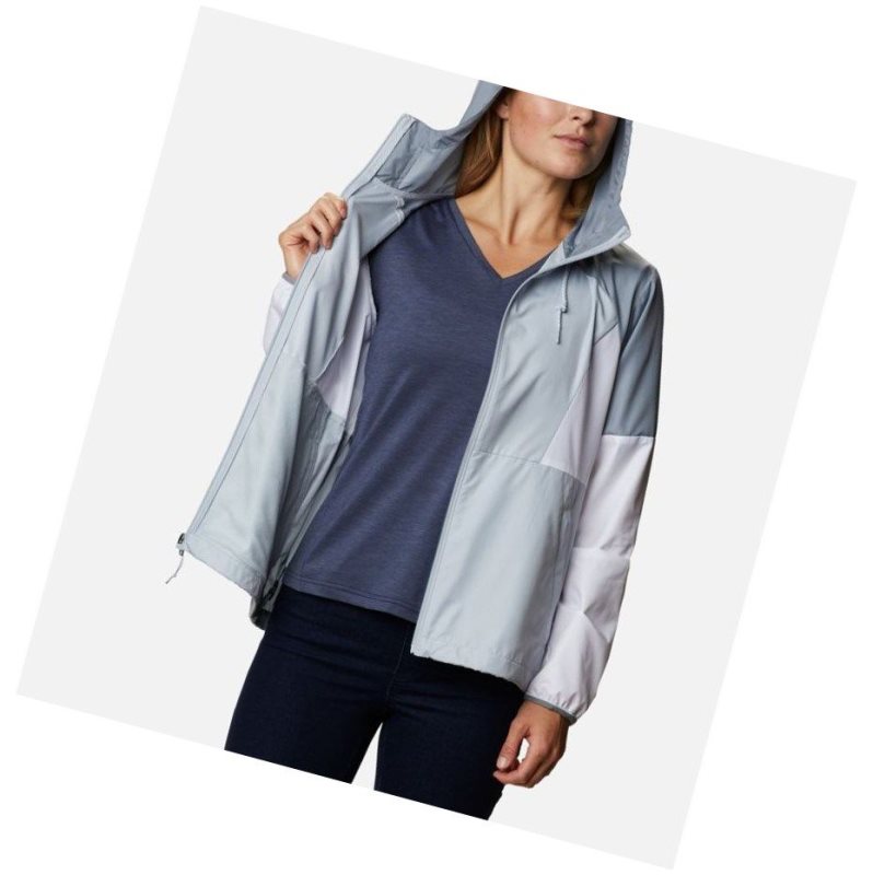 Columbia Side Hill Windbreaker Mont Kadın Gri Beyaz | 58097-XMQB