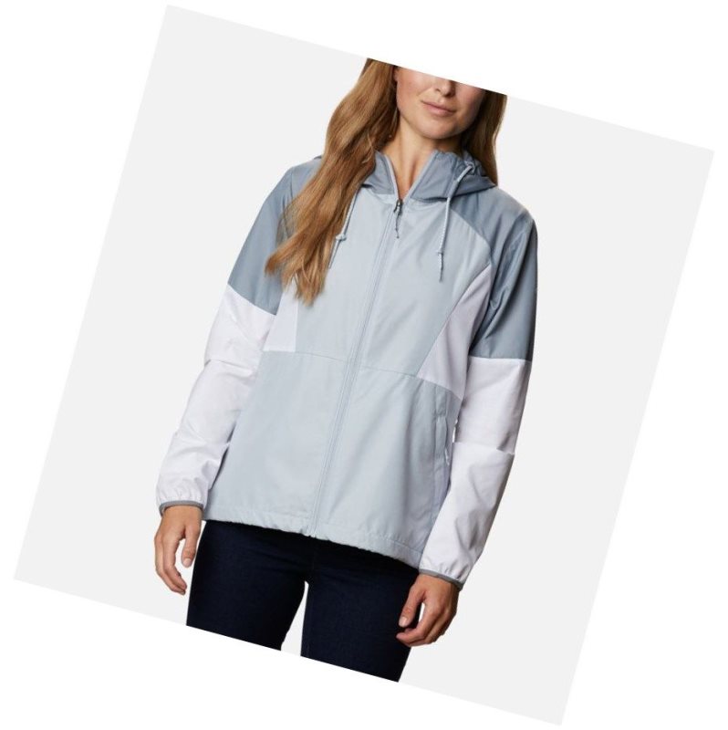 Columbia Side Hill Windbreaker Mont Kadın Gri Beyaz | 58097-XMQB