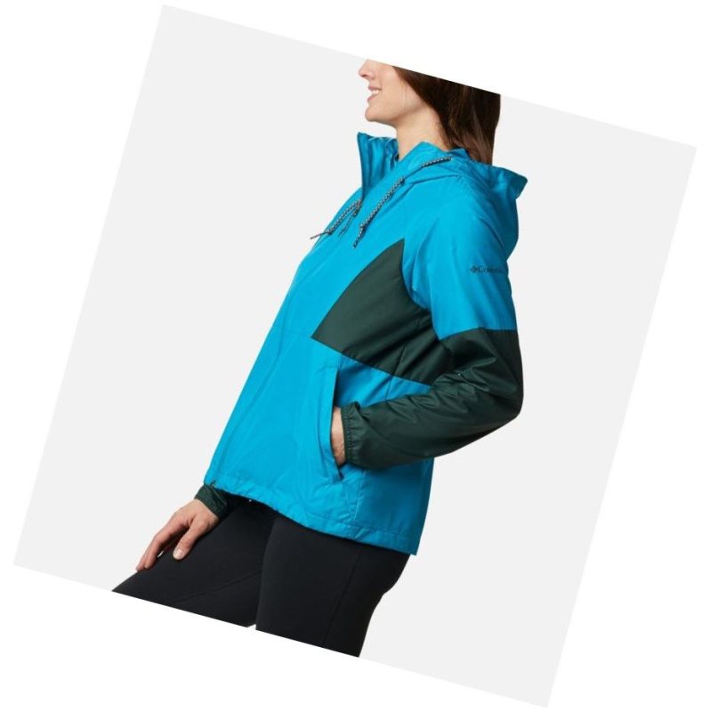Columbia Side Hill Windbreaker Mont Kadın Mavi | 32879-XMKQ