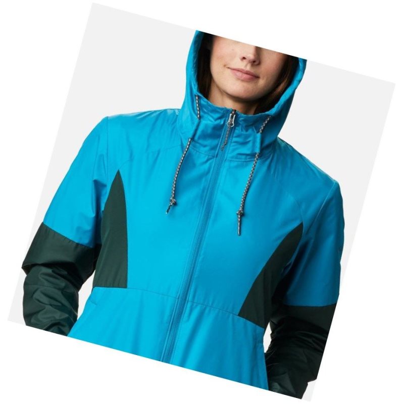 Columbia Side Hill Windbreaker Mont Kadın Mavi | 32879-XMKQ