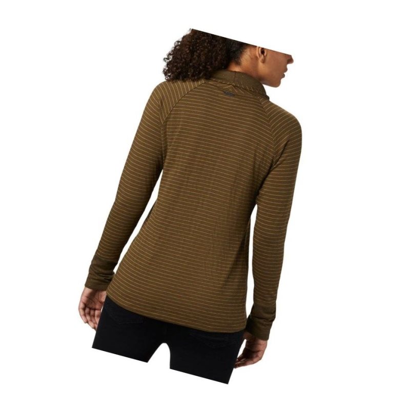 Columbia Silver Falls Long Sleeve Sweatshirt Kadın Zeytin Yeşili | 79248-GXVI