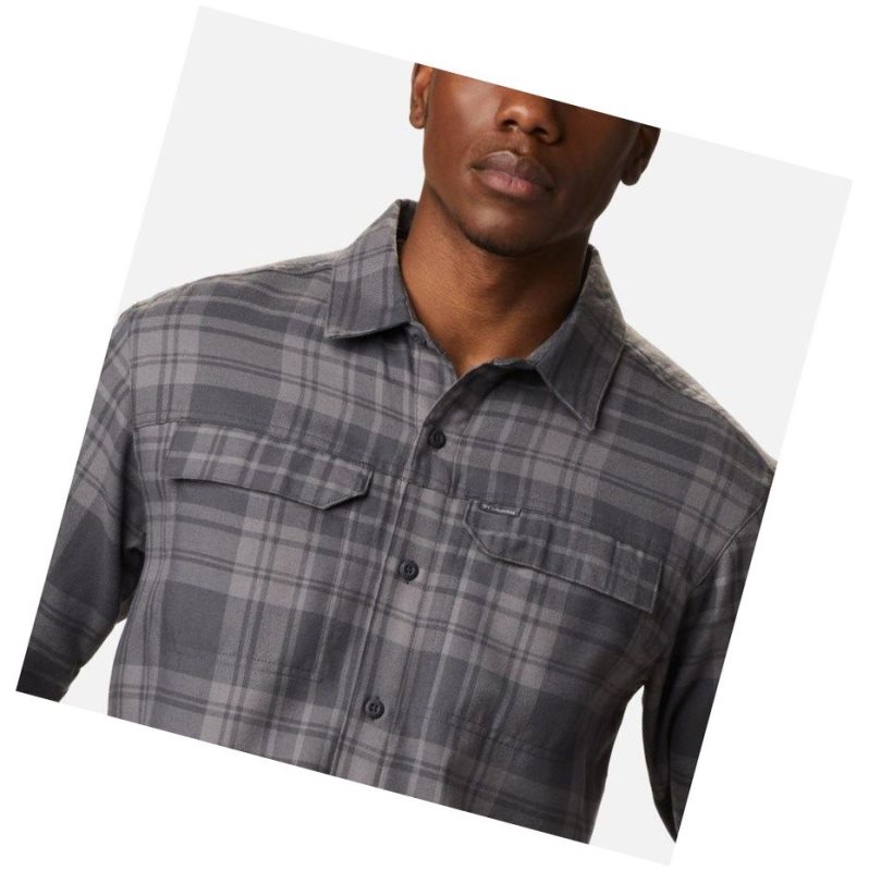 Columbia Silver Ridge 2.0 Flannel Big Gömlek Erkek Koyu Gri | 35149-OQMZ