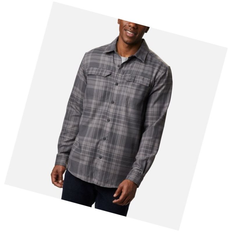 Columbia Silver Ridge 2.0 Flannel Tall Gömlek Erkek Koyu Gri | 64807-MBRU