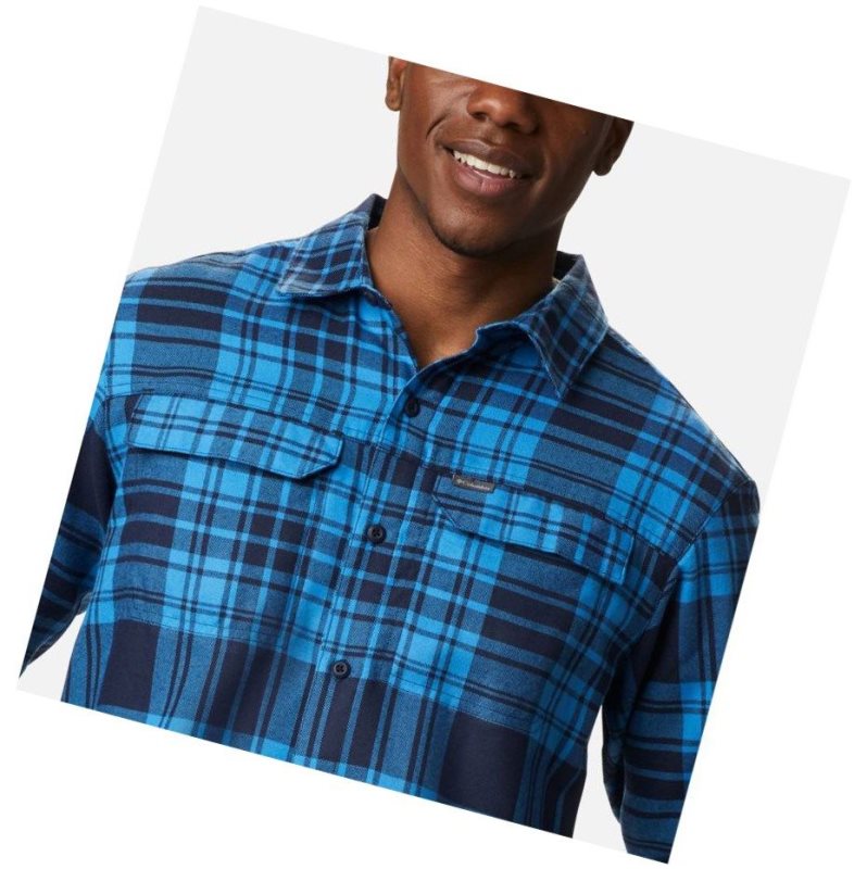 Columbia Silver Ridge 2.0 Flannel Tall Gömlek Erkek Lacivert | 46182-IBYO