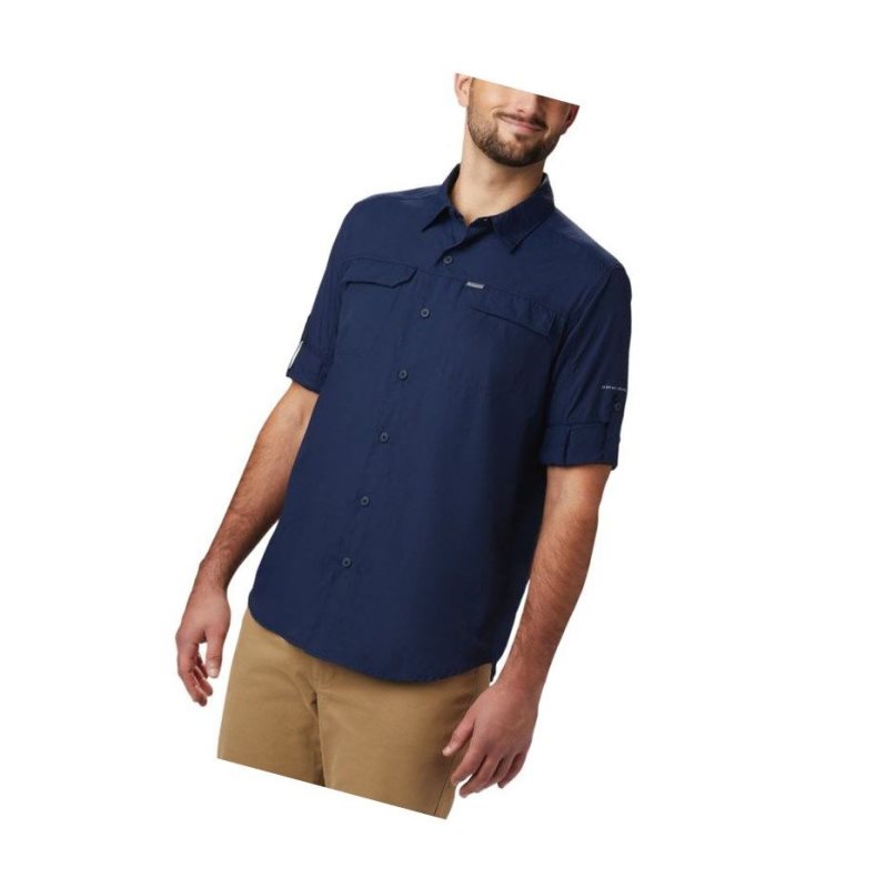 Columbia Silver Ridge 2.0 Long Sleeve Big Gömlek Erkek Lacivert | 63480-WANG
