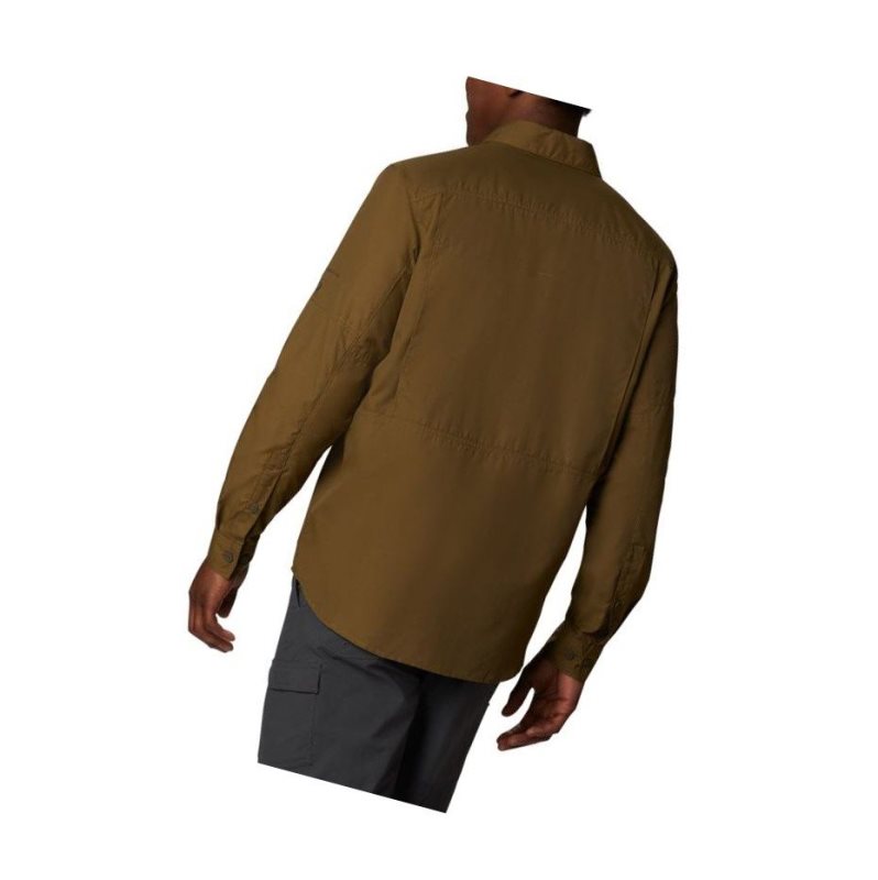 Columbia Silver Ridge 2.0 Long Sleeve Tall Gömlek Erkek Zeytin Yeşili Kahverengi | 37496-YNVJ