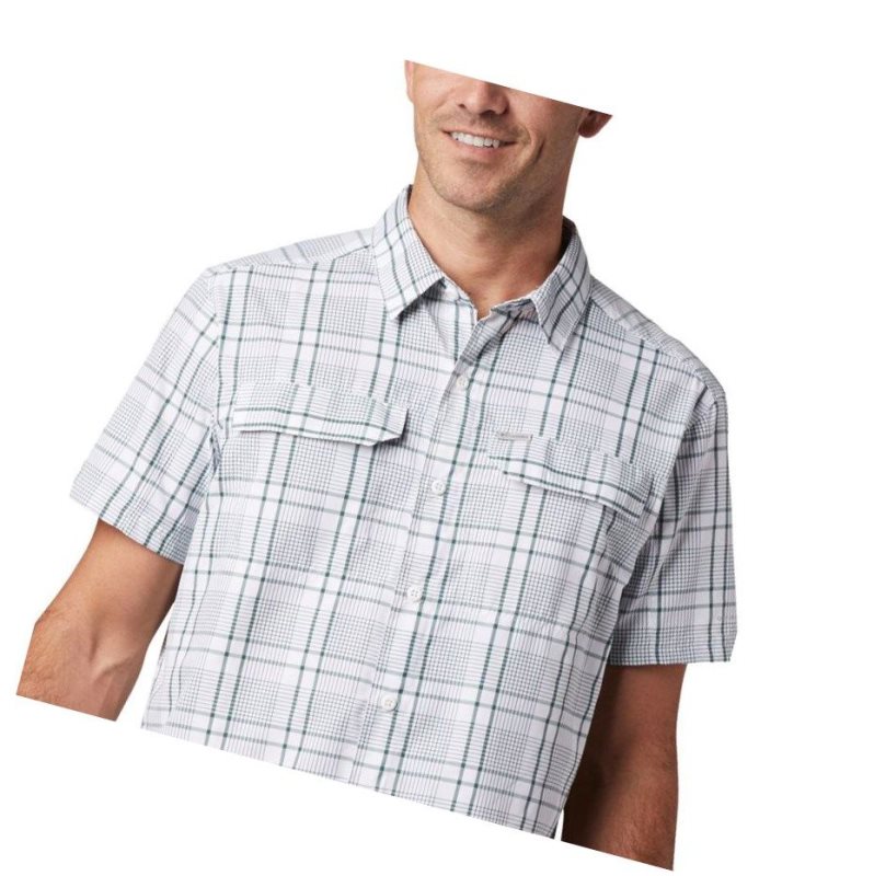 Columbia Silver Ridge 2.0 Multi Plaid Short Sleeve Gömlek Erkek Yeşil | 75698-TXRA
