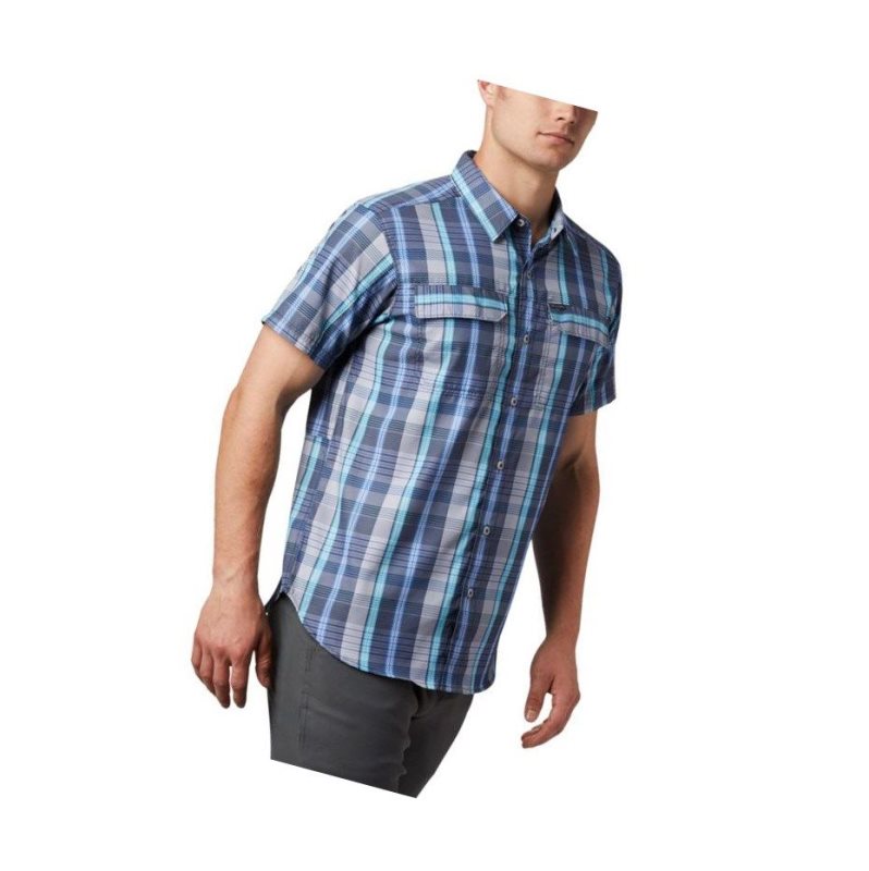 Columbia Silver Ridge 2.0 Multi Plaid Short Sleeve Gömlek Erkek Mavi Renkli | 95472-VHBF