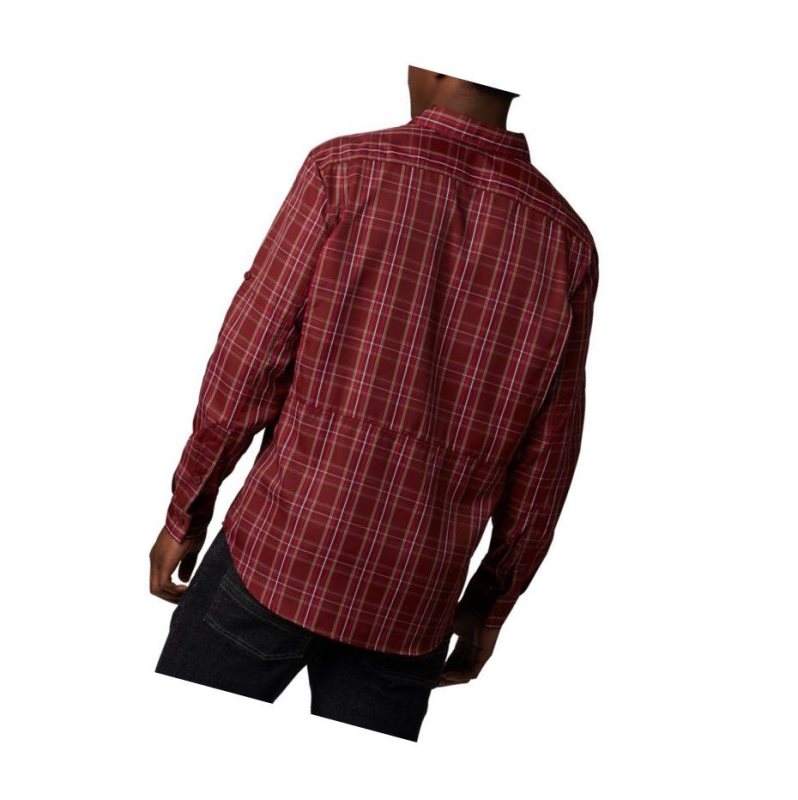 Columbia Silver Ridge 2.0 Plaid Long Sleeve Tall Gömlek Erkek Kırmızı | 84513-PSAM