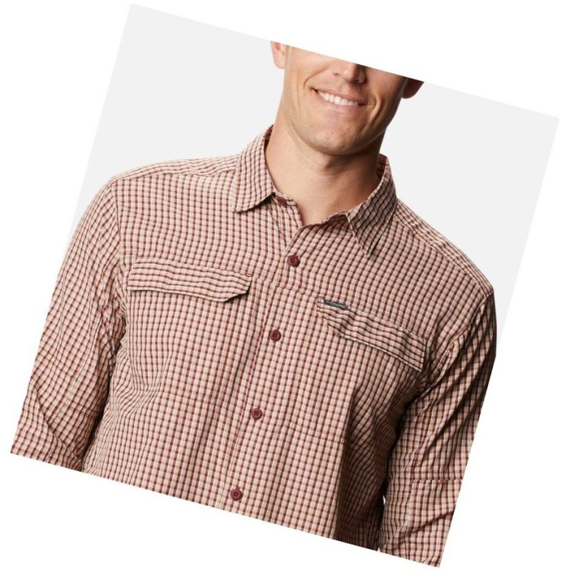 Columbia Silver Ridge 2.0 Plaid Long Sleeve Gömlek Erkek Kırmızı | 51783-SBQK