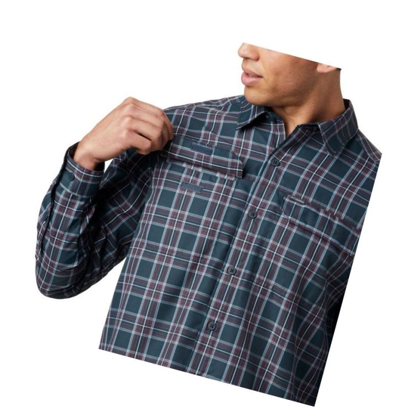 Columbia Silver Ridge 2.0 Plaid Long Sleeve Tall Gömlek Erkek Gri | 41850-YWLJ