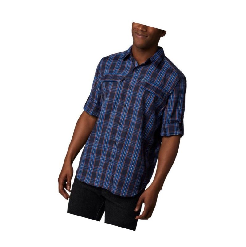 Columbia Silver Ridge 2.0 Plaid Long Sleeve Gömlek Erkek Lacivert | 29751-MIBF