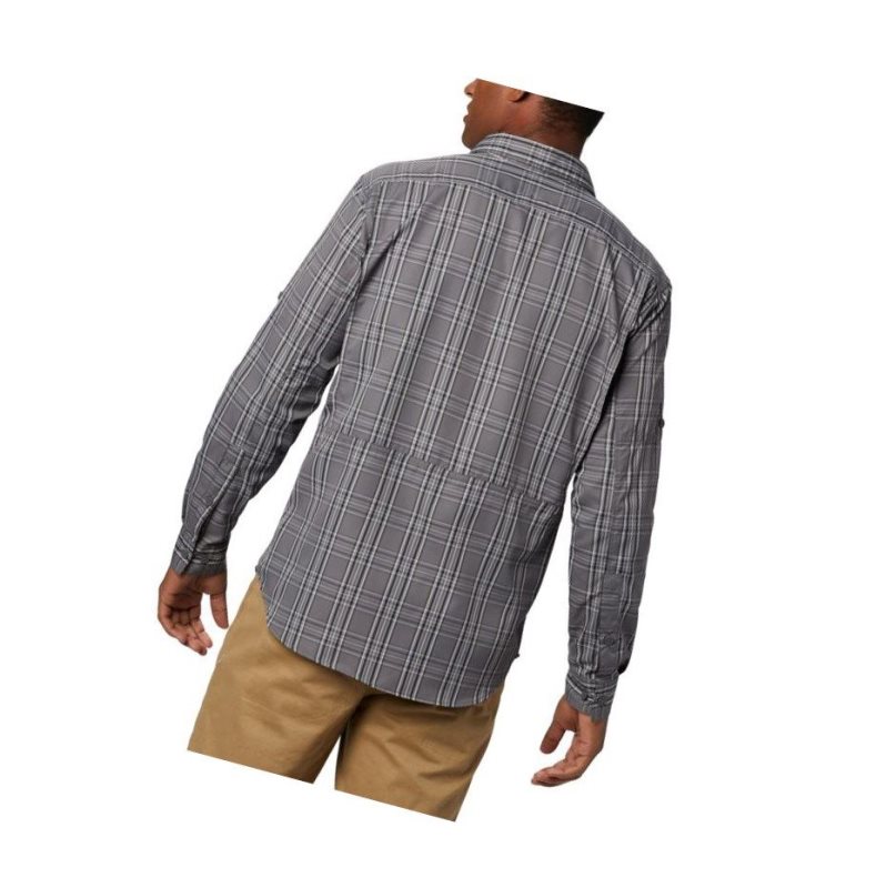 Columbia Silver Ridge 2.0 Plaid Long Sleeve Big Gömlek Erkek Gri | 89157-ZOLG