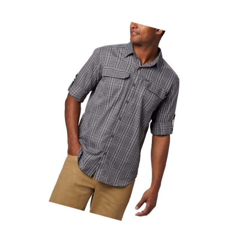Columbia Silver Ridge 2.0 Plaid Long Sleeve Big Gömlek Erkek Gri | 89157-ZOLG