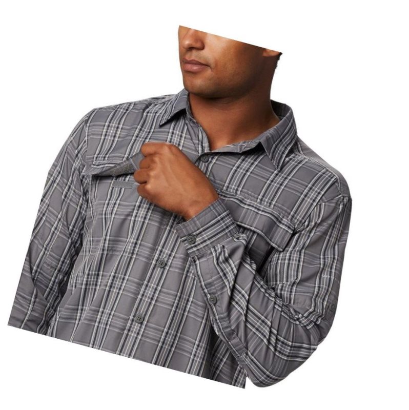 Columbia Silver Ridge 2.0 Plaid Long Sleeve Big Gömlek Erkek Gri | 89157-ZOLG