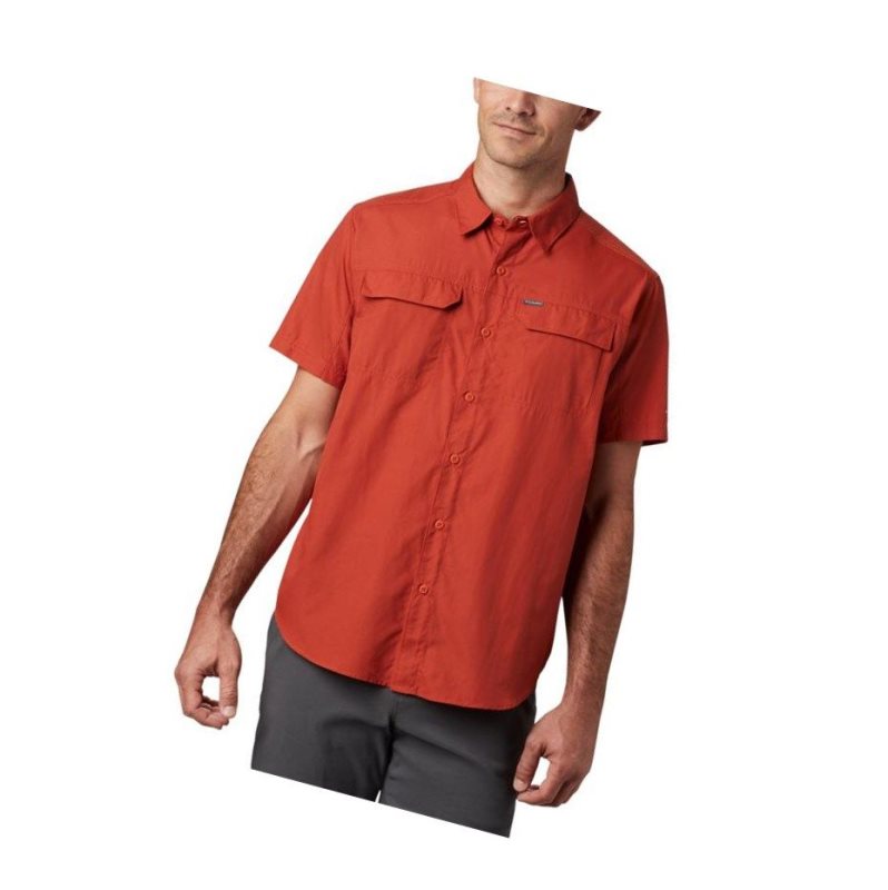 Columbia Silver Ridge 2.0 Short Sleeve Big Gömlek Erkek Kırmızı | 91236-JAOR