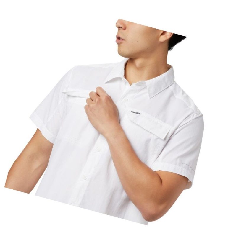 Columbia Silver Ridge 2.0 Short Sleeve Big Gömlek Erkek Beyaz | 06125-OHPQ