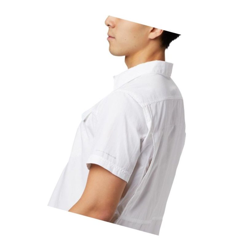 Columbia Silver Ridge 2.0 Short Sleeve Big Gömlek Erkek Beyaz | 06125-OHPQ