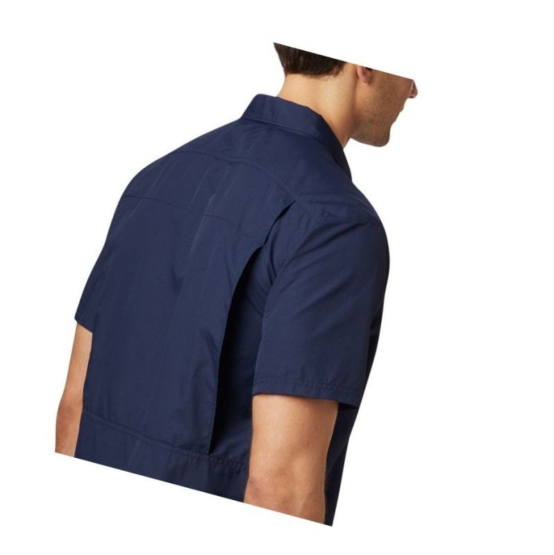 Columbia Silver Ridge 2.0 Short Sleeve Gömlek Erkek Lacivert | 07289-IHCG
