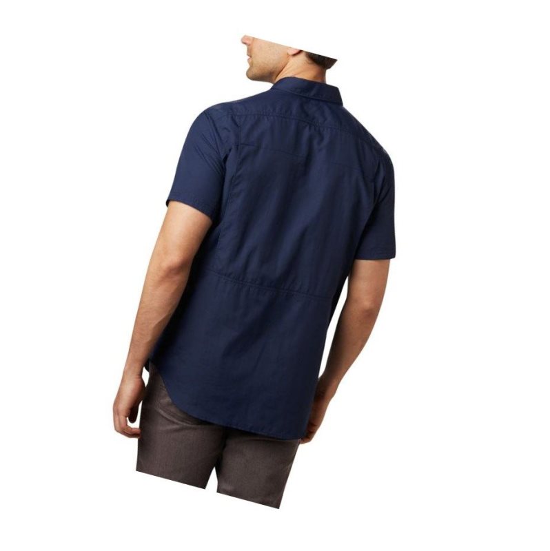 Columbia Silver Ridge 2.0 Short Sleeve Tall Gömlek Erkek Lacivert | 25749-DZYB