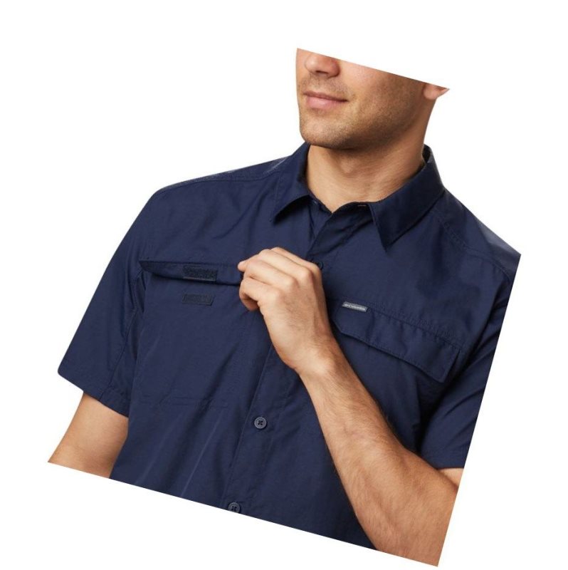 Columbia Silver Ridge 2.0 Short Sleeve Tall Gömlek Erkek Lacivert | 25749-DZYB